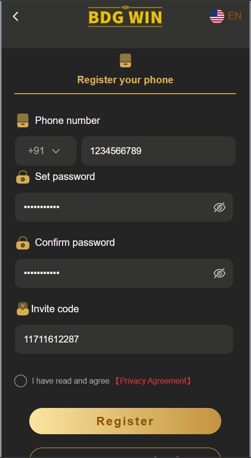 Fill in the required information